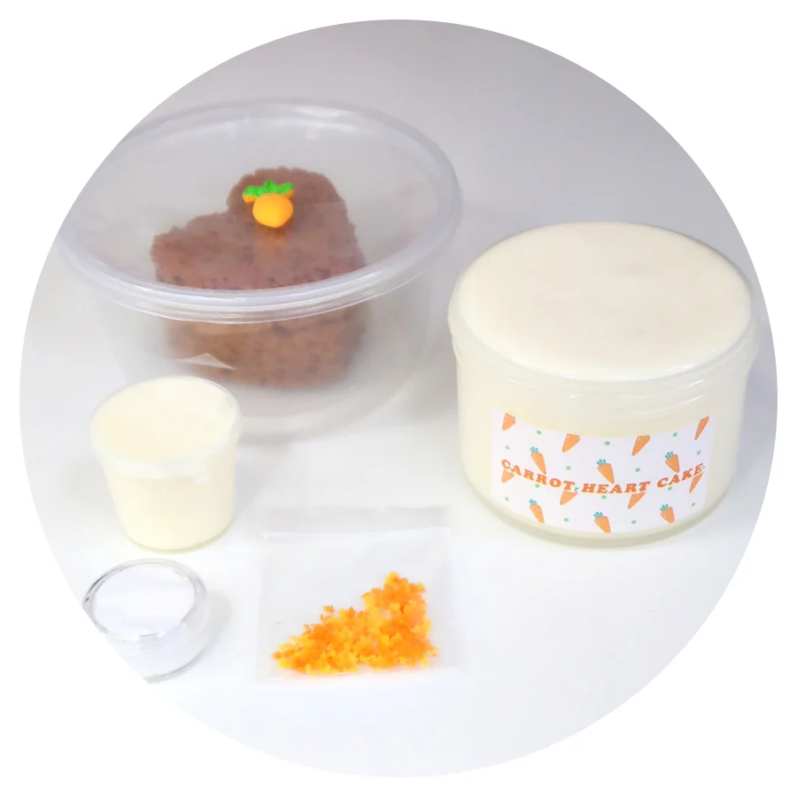 Carrot Heart Cake DIY Slime Kit - Image 2