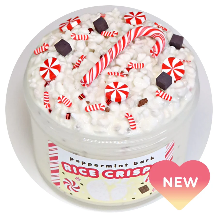 Peppermint Bark Rice Crisps Slime