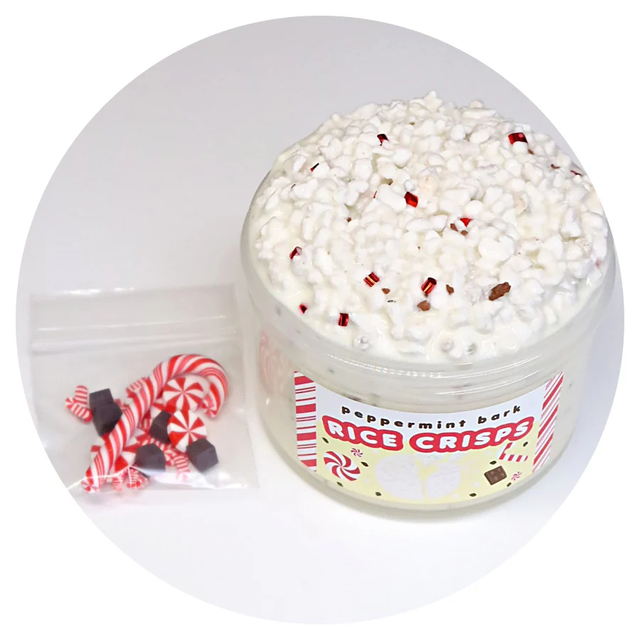 Peppermint Bark Rice Crisps Slime - Image 3