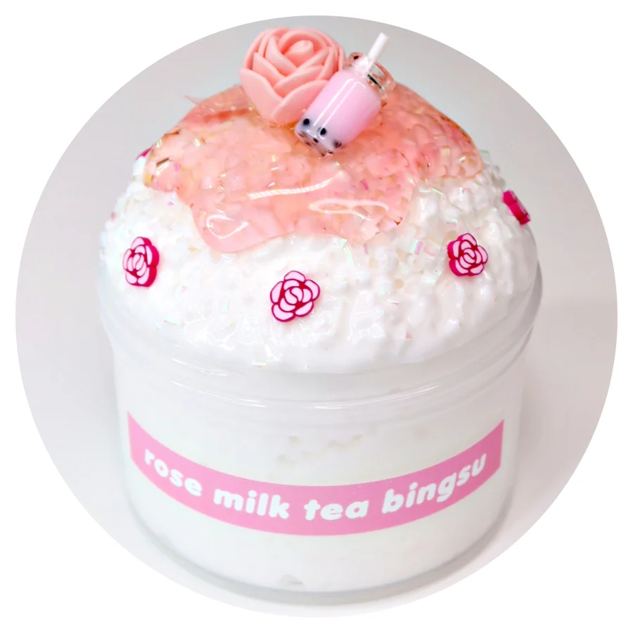 Rose Milk Tea Bingsu Slime